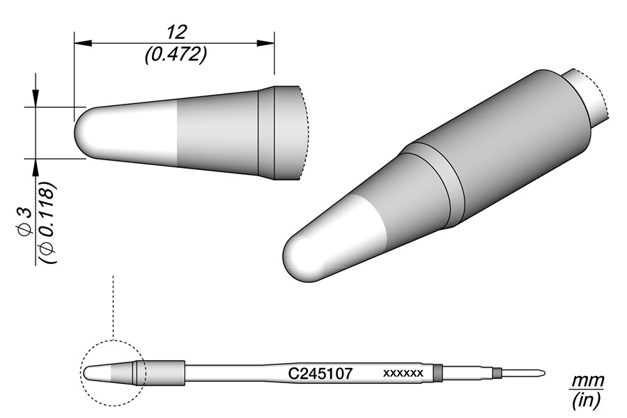 C245107 | Cartridge, Conical Ø3.0 HT image 1
