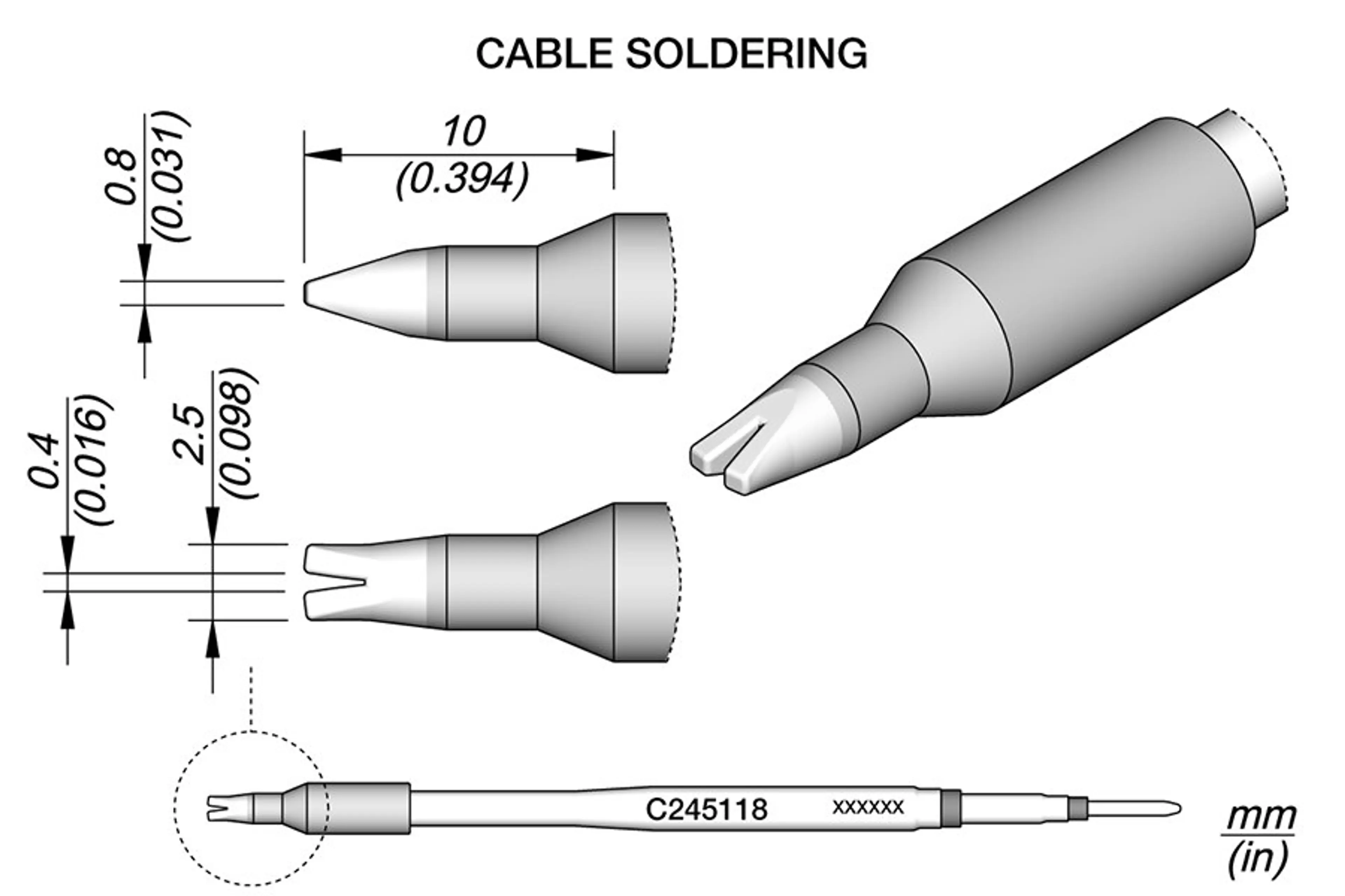 C245118 | Cartridge, Pin/Wire 0.4
