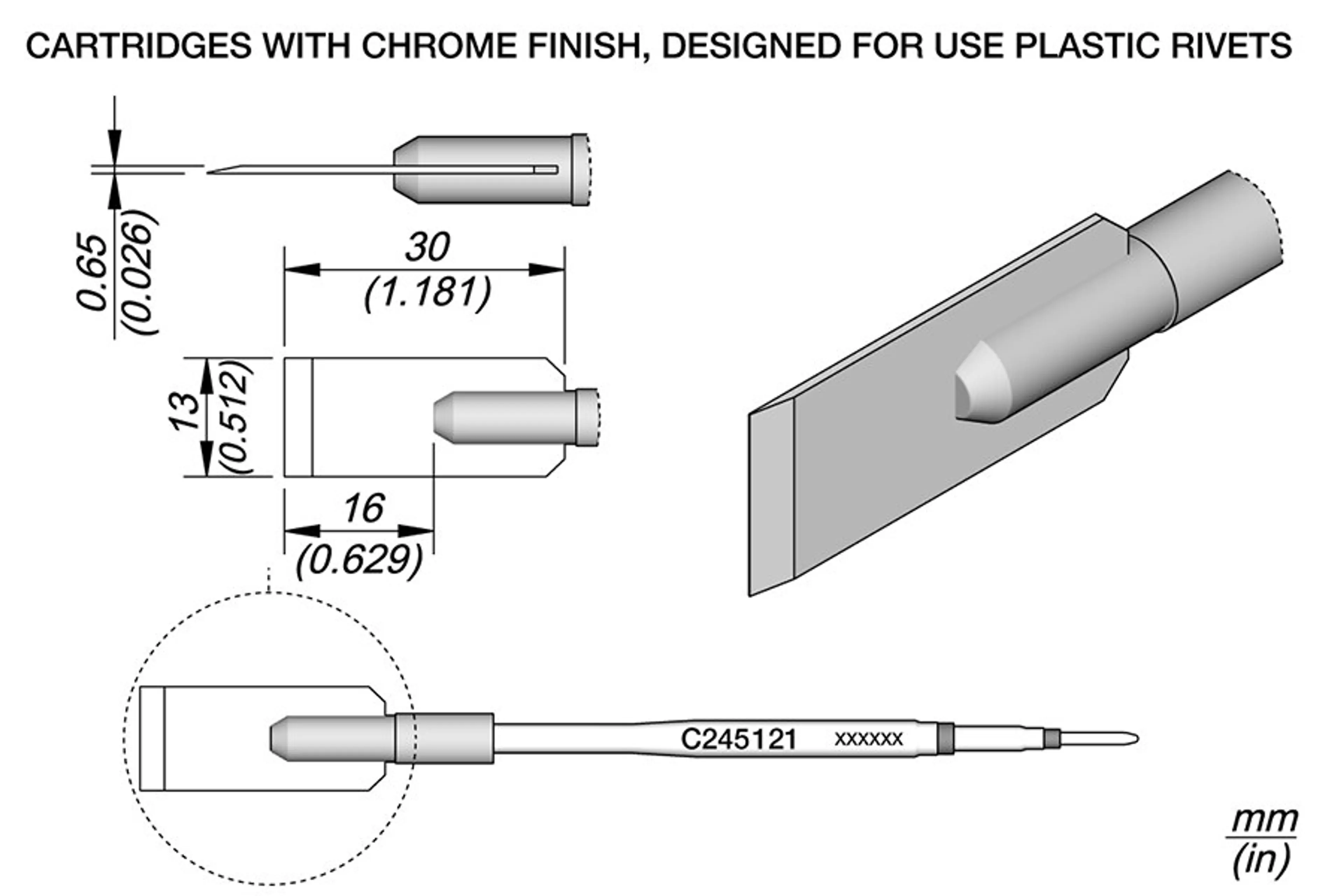 C245121 | Cartridge, Cutter 13.0