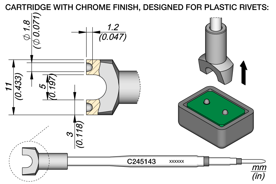 C245143 | Cartridge Rivet Ø1,8 image 1