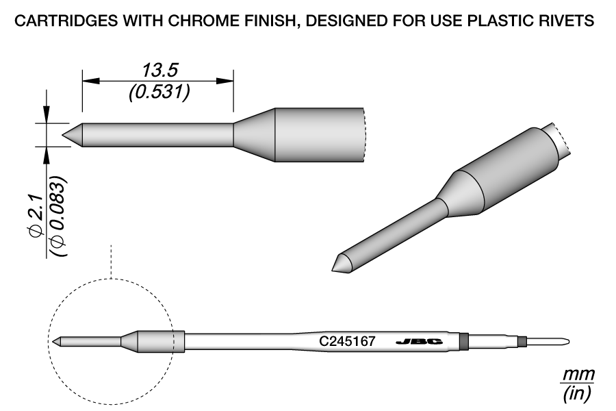 C245167 | Cartridge C245 Plastics Ø2.1 image 1