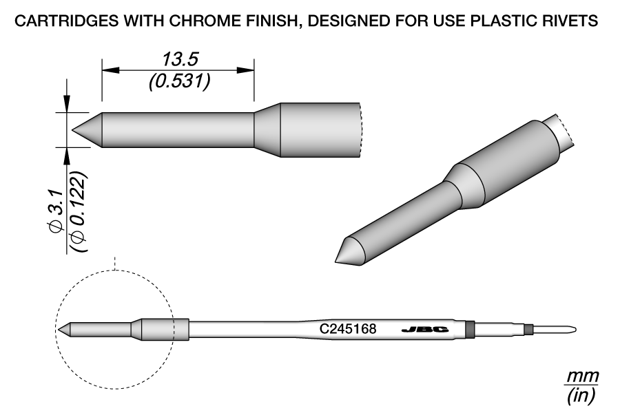 C245168 | Cartridge C245 Plastics Ø3.1 image 1