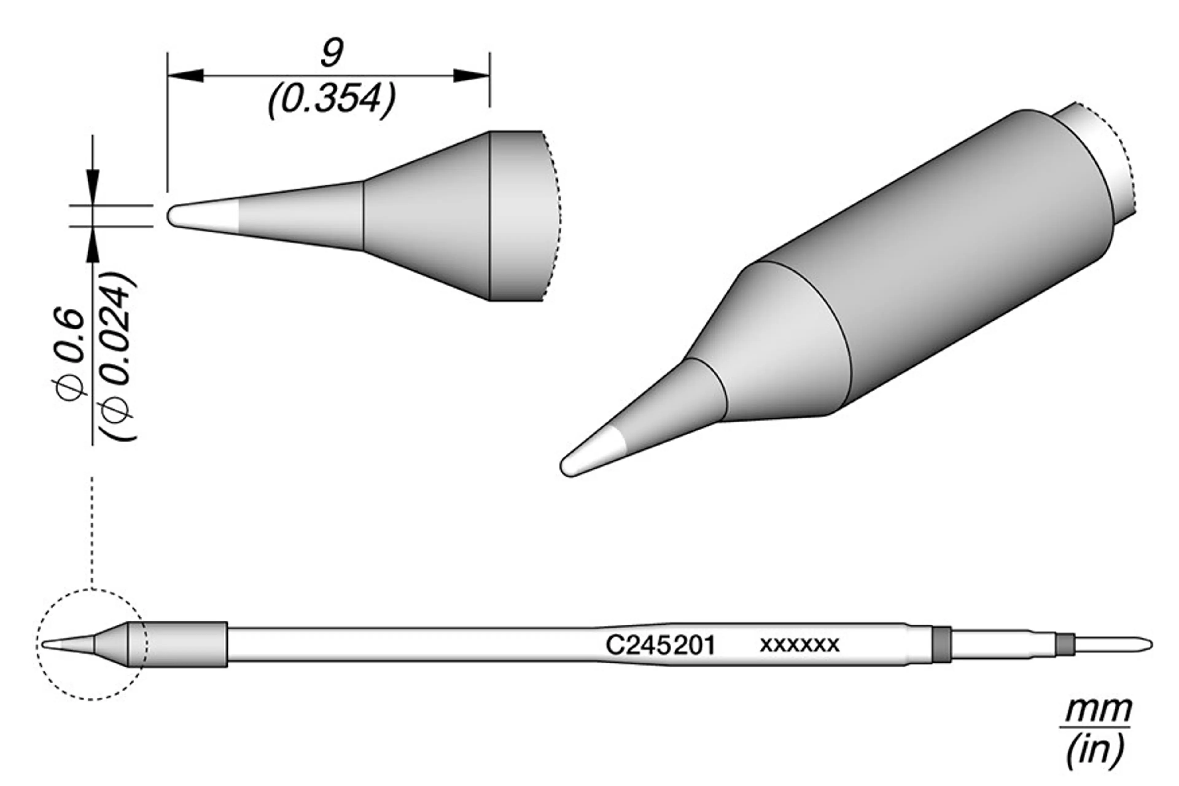 C245201 | Cartridge, Conical Ø0.6 L