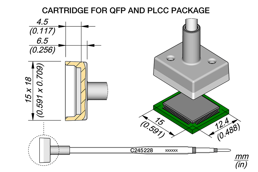 C245228 | Cartridge, QFP 12.4 x 15.0 image 1