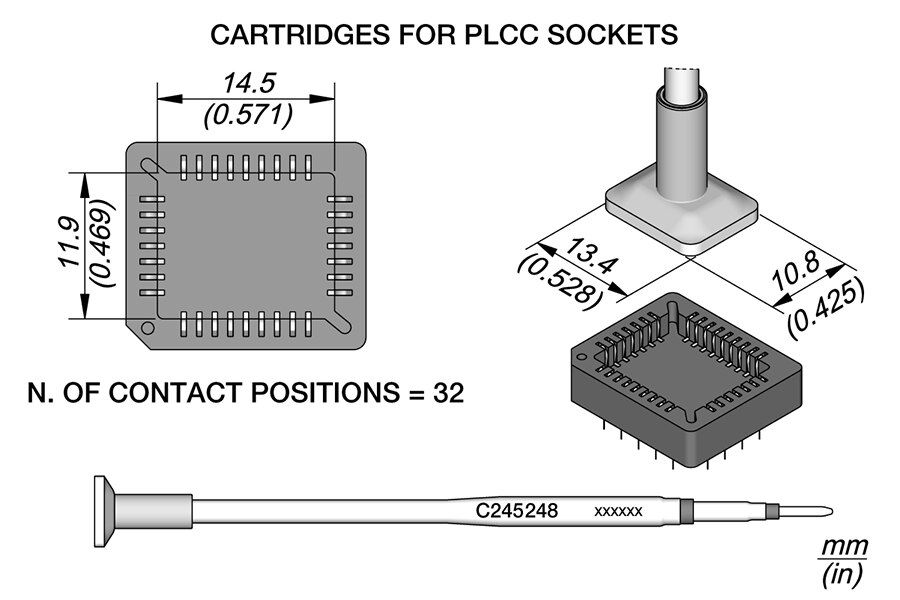 C245248 | Cartridge, Socket 11.9 x 14.5 image 1