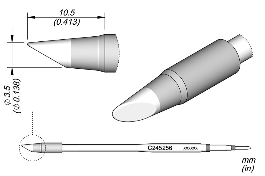 C245256 | Cartridge, Bevel Ø3.5 HT L image 1
