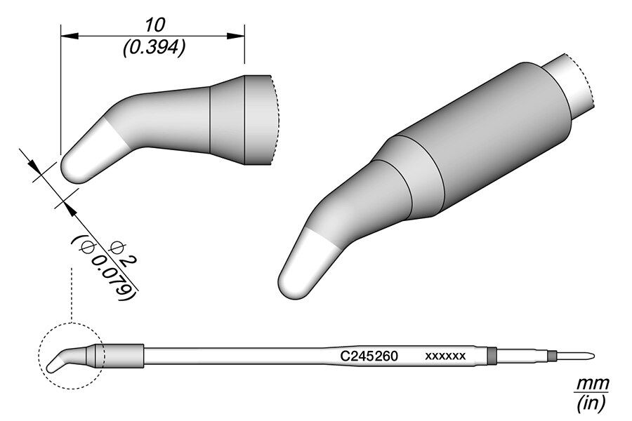 C245260 | Cartridge, Bent Ø2 HT image 1