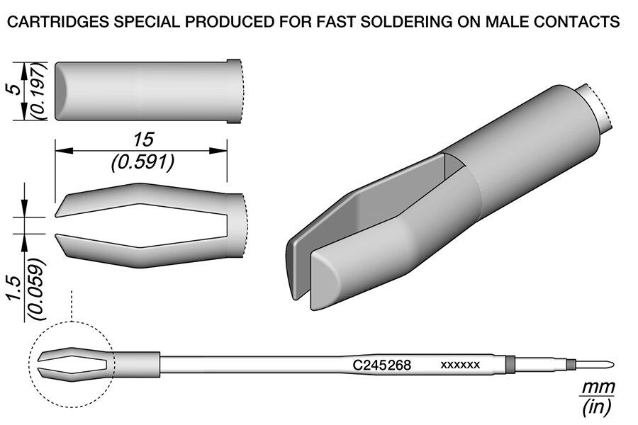 C245268 | Cartridge, Pin/Wire 1.5 image 1