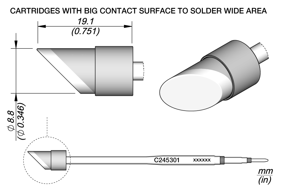 C245301 | Cartridge, Bevel Ø8.8 image 1