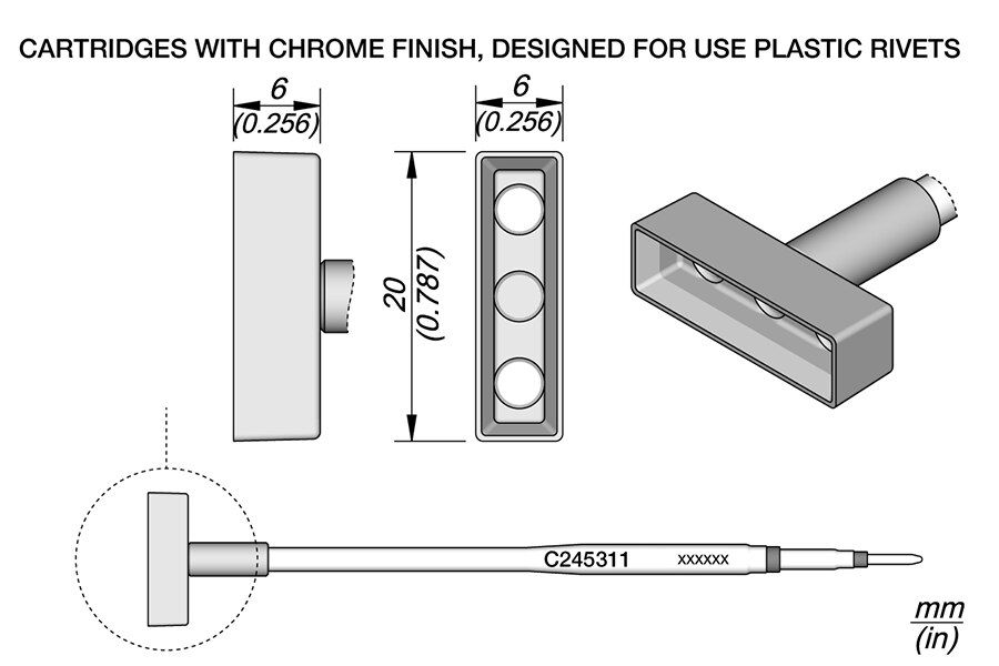 C245311 | Cartridge, for Plastics 20 x 6 image 1