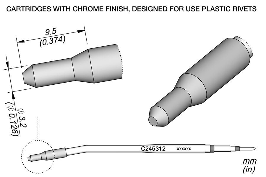 C245312 | Cartridge, for Plastics Ø3.2 image 1