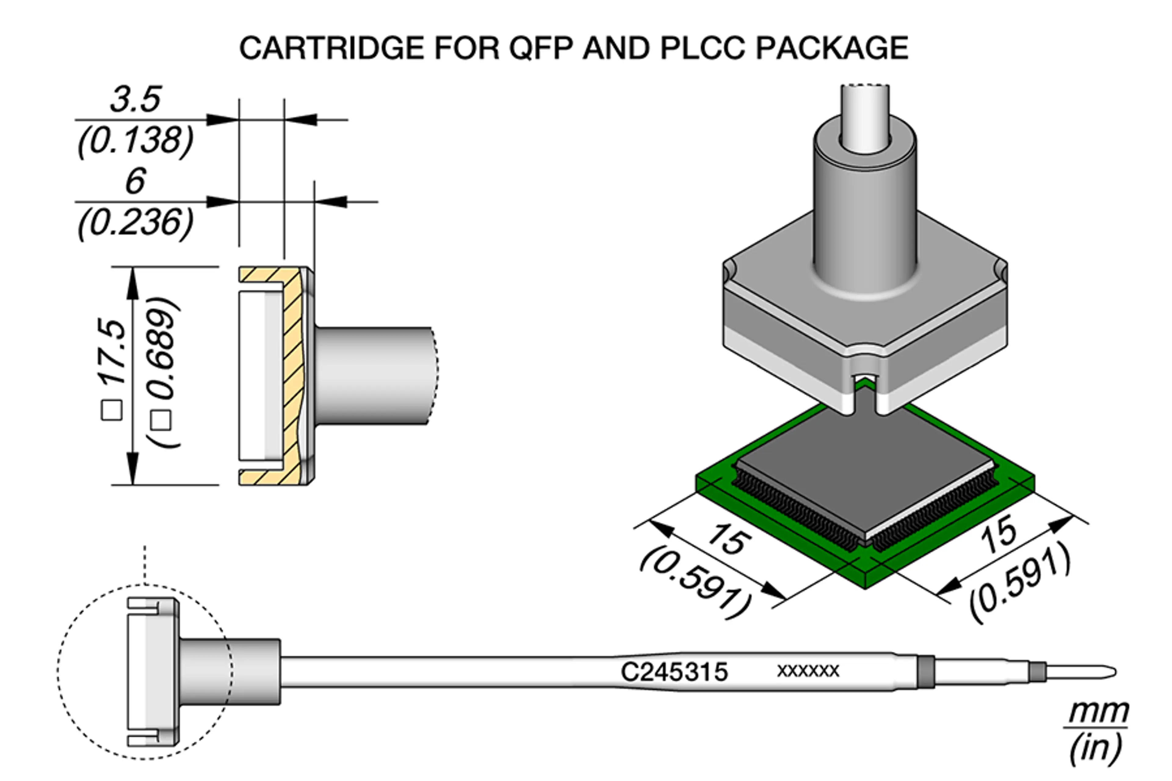 C245315 | Cartridge, QFP 15.0 x 15.0