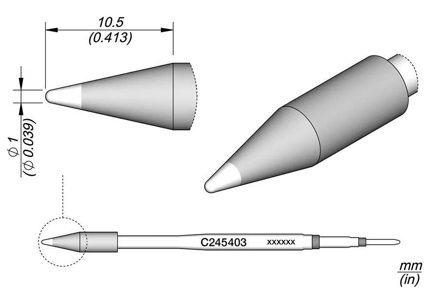 C245403 | Cartridge, Conical Ø1.0 HT image 1