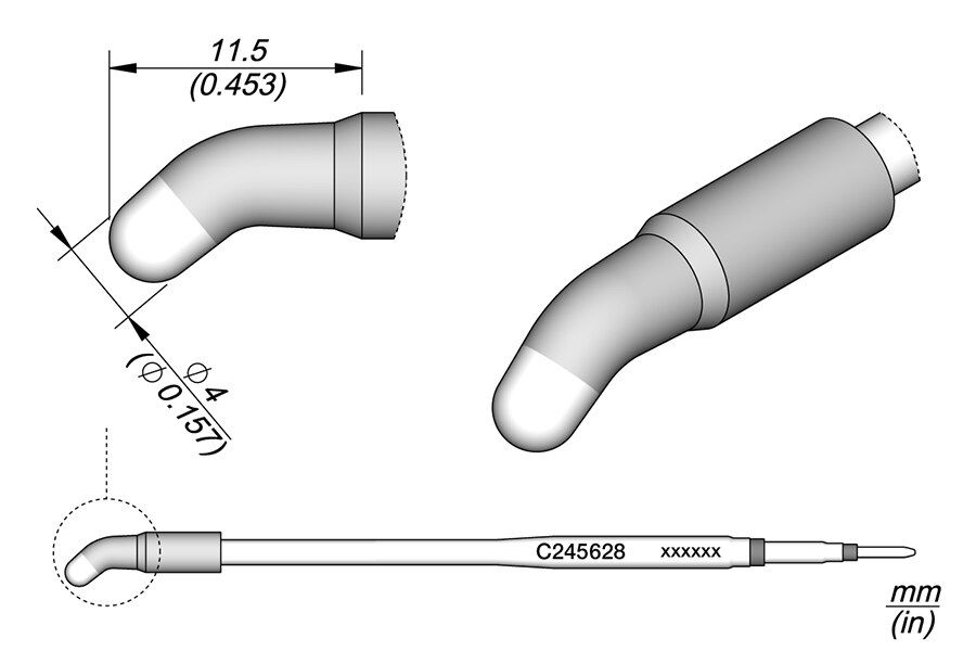 C245628 | Cartridge, Bent Ø4 HT image 1