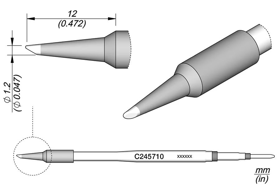 C245710 | Cartridge, Bevel Ø1.2 image 1