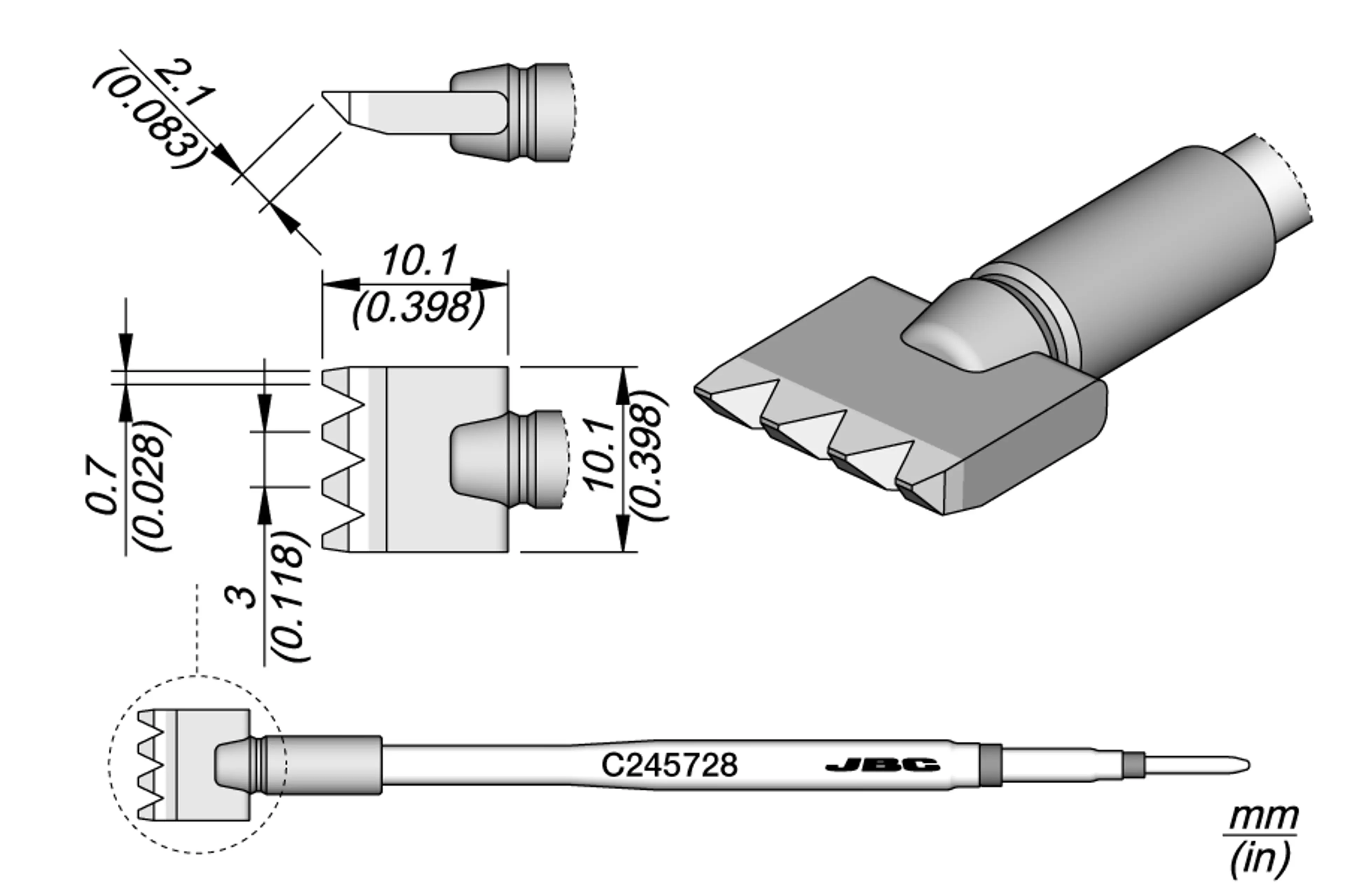 C245728 | Cartridge Multipad Blade 10,1