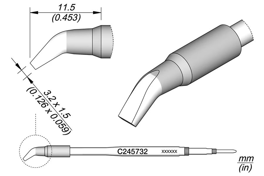C245732 | Cartridge, Bent 3.2 x 1.5 image 1