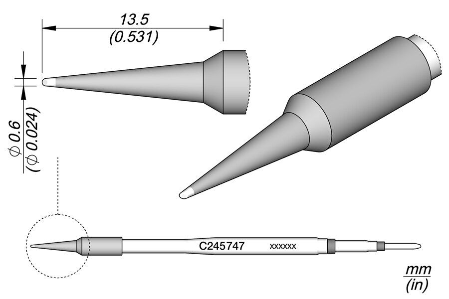 C245747 | Cartridge, Bevel Ø0.6 image 1