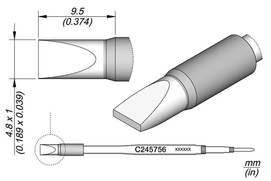 C245756 | Cartridge, Chisel 4.8 x 1 HT image 1