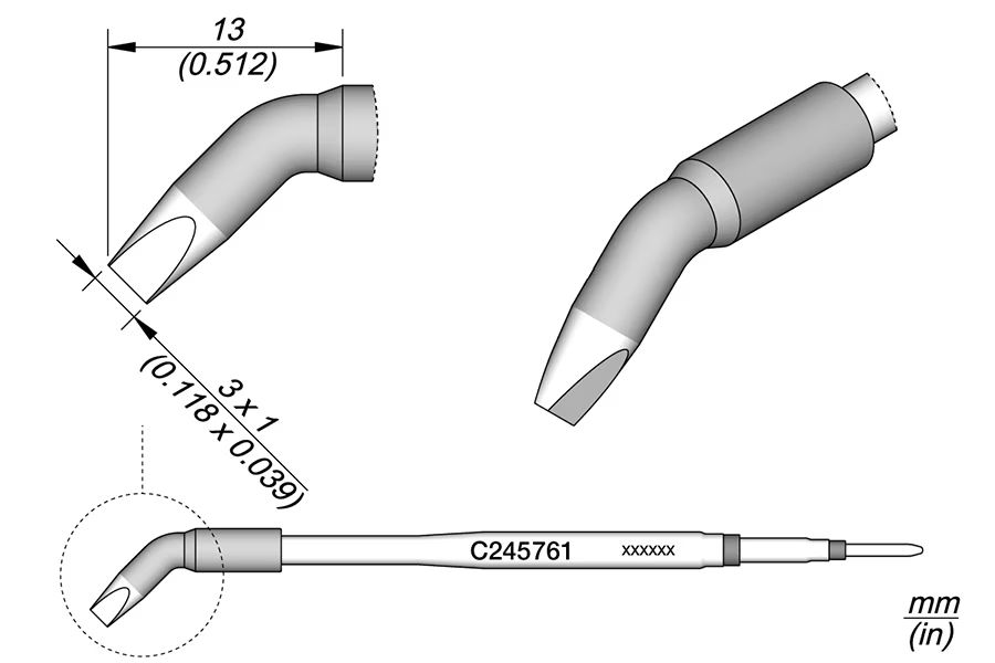 C245761 | Cartridge, Bent 3.0 x 1.0 image 1