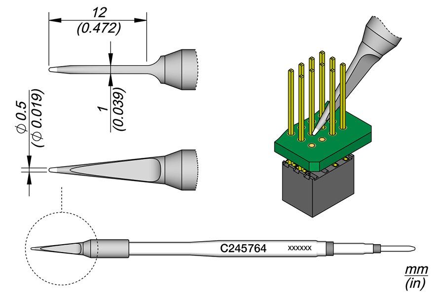 C245764 | Cartridge, Fine Pitch Ø0.5 image 1