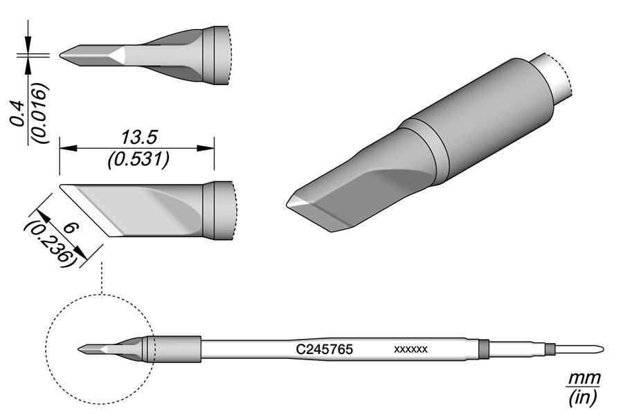 C245765 | Cartridge, Knife 6.0 x 0.4 S1 image 1
