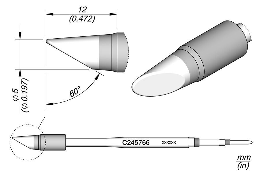 C245766 | Cartridge, Bevel Ø5 image 1