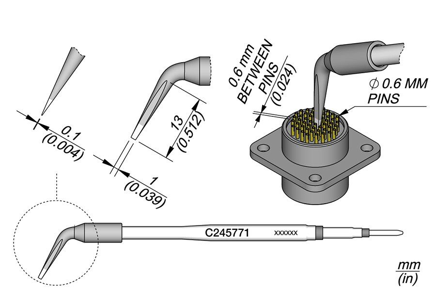 C245771 | Cartridge, Bent 1 x 0.1 image 1