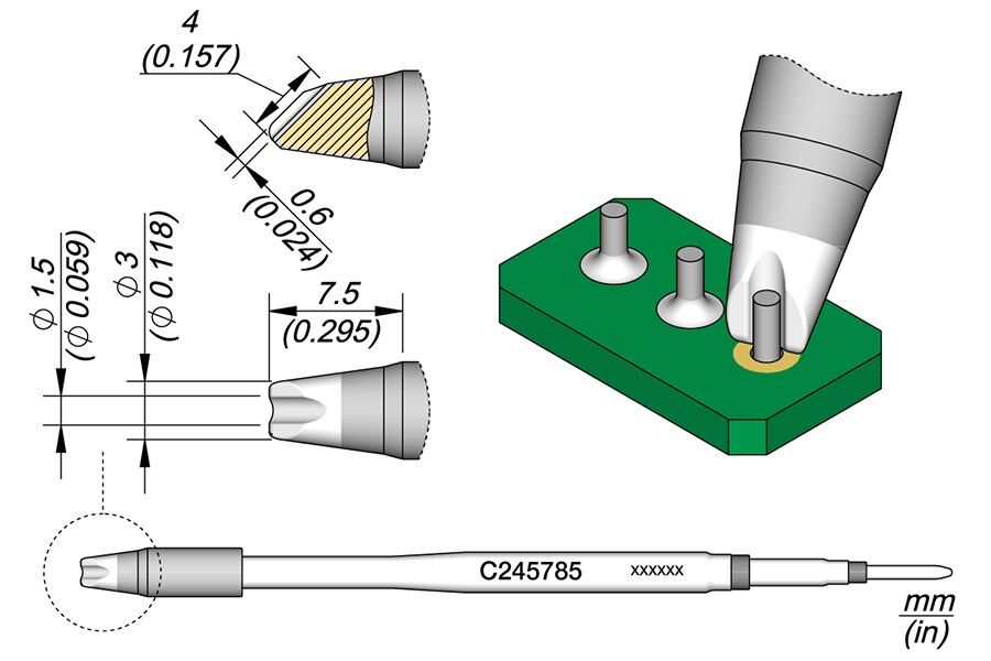 C245785 | Cartridge, Pin/Connector Ø1.5 image 1