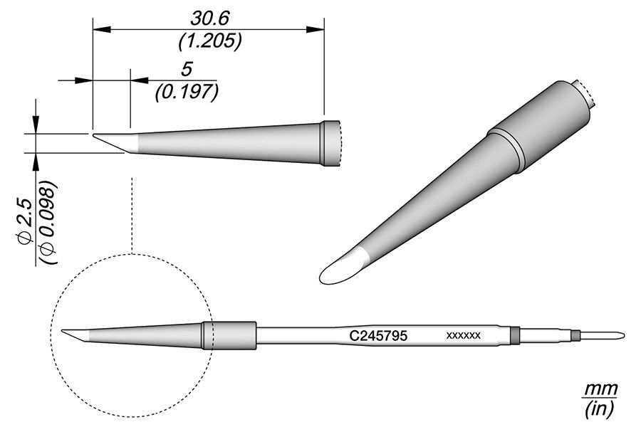 C245795 | Cartridge Bevel Ø2.5MM image 1