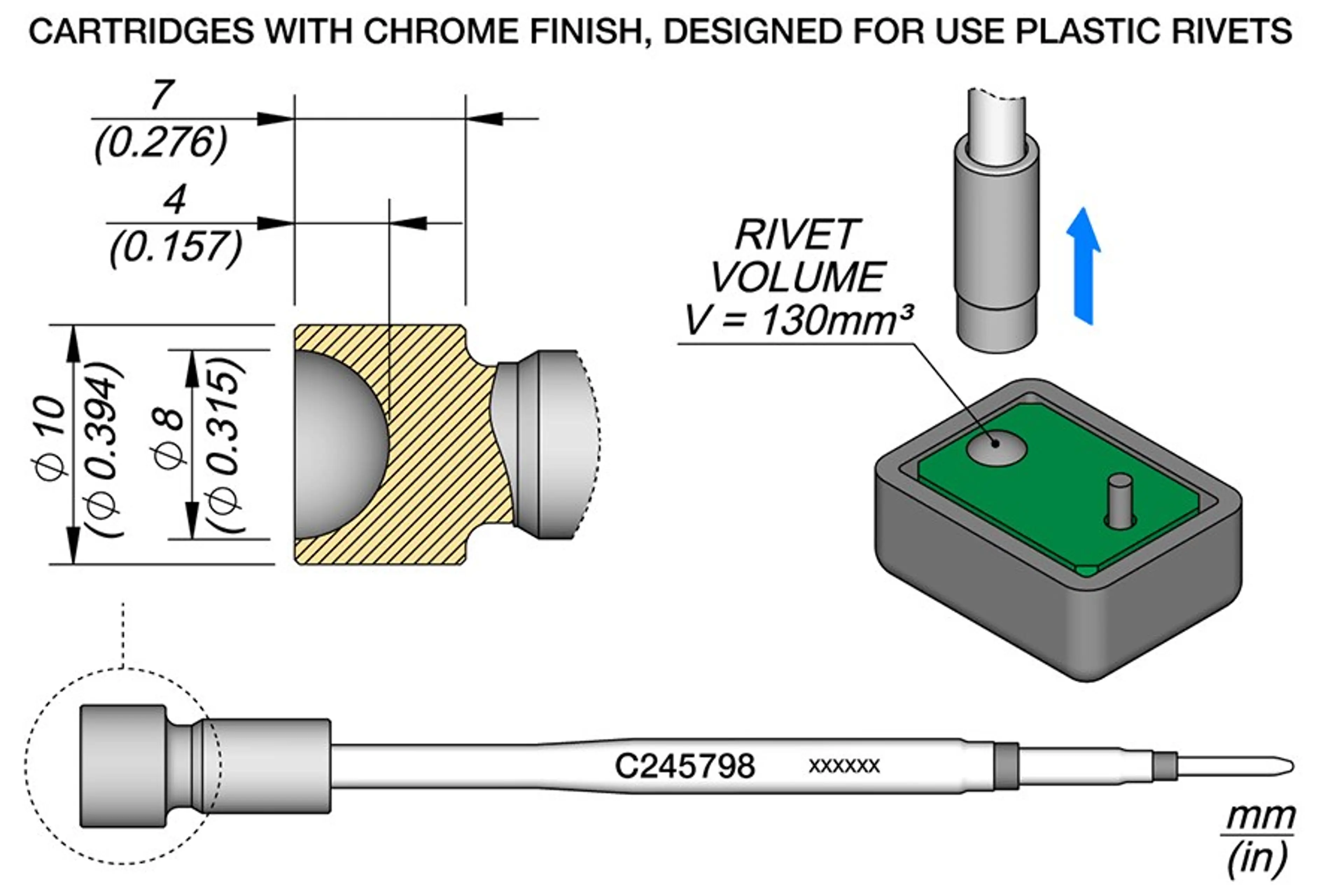 C245798 | Cartridge Rivet Ø8