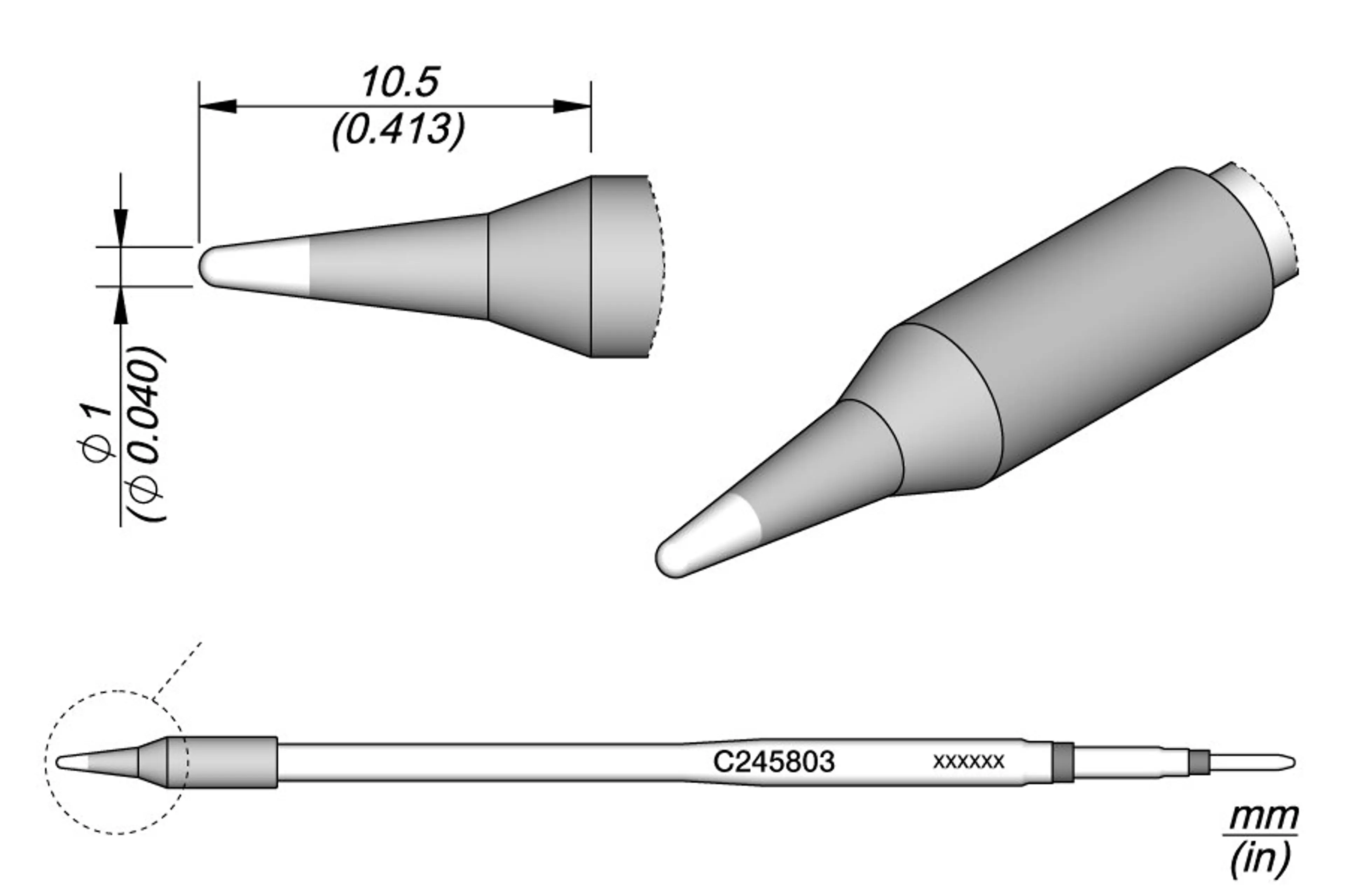 C245803 | Cartridge, Conical Ø1.0 L