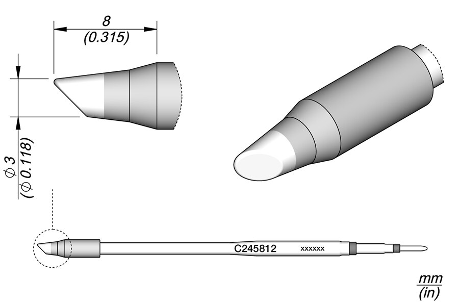C245812 | Cartridge, Bevel Ø3 L image 1
