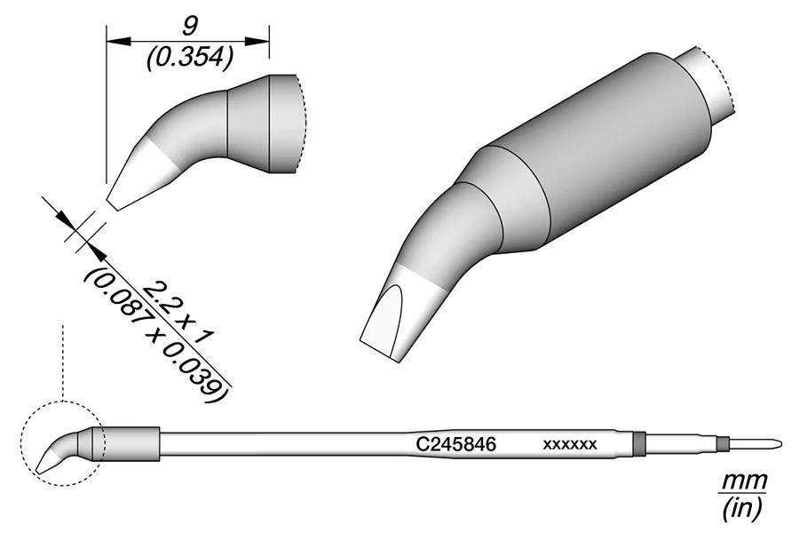 C245846 | Cartridge, Bent 2.2 x 1.0 L image 1