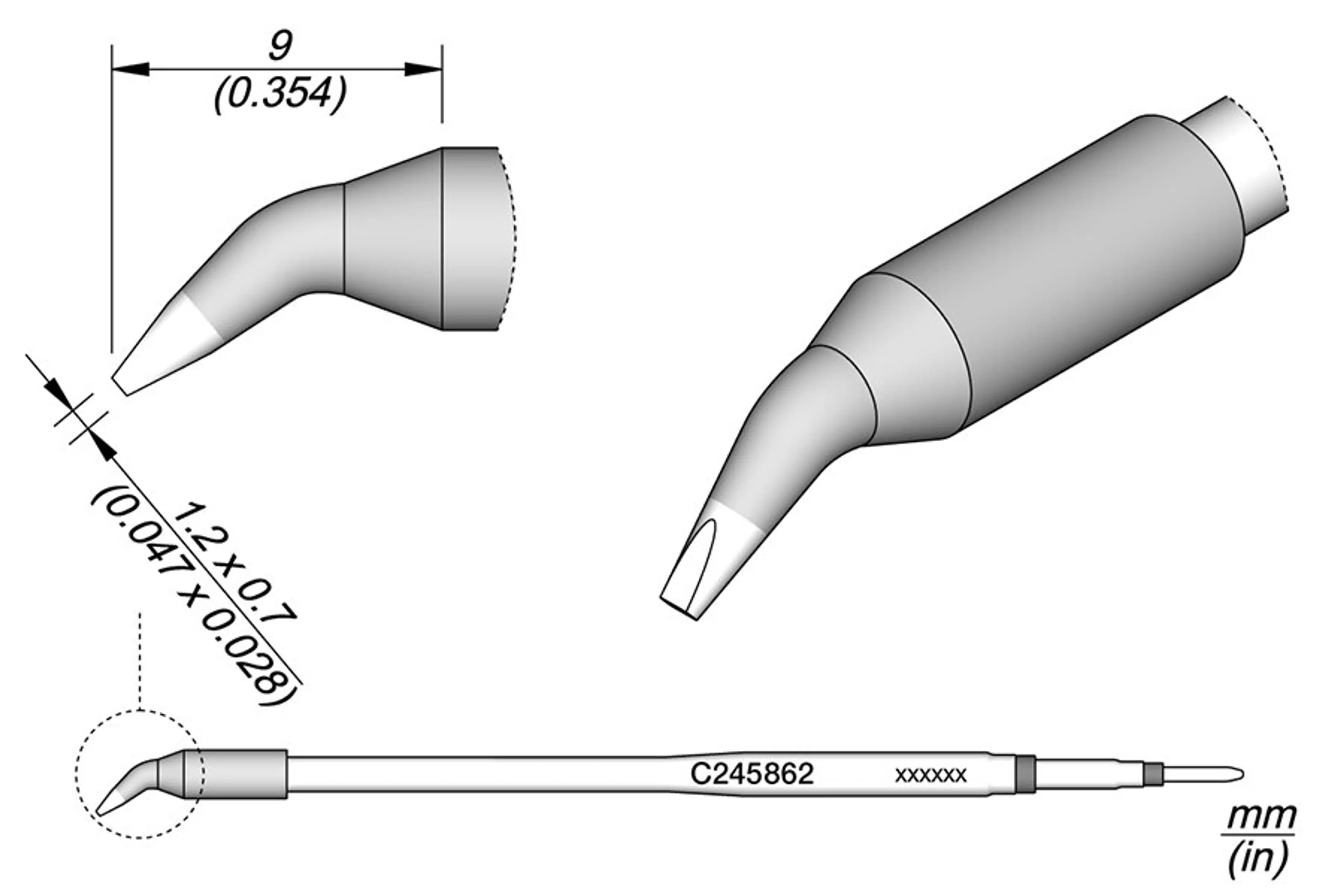 C245862 | Cartridge, Bent 1.2 x 0.7 L
