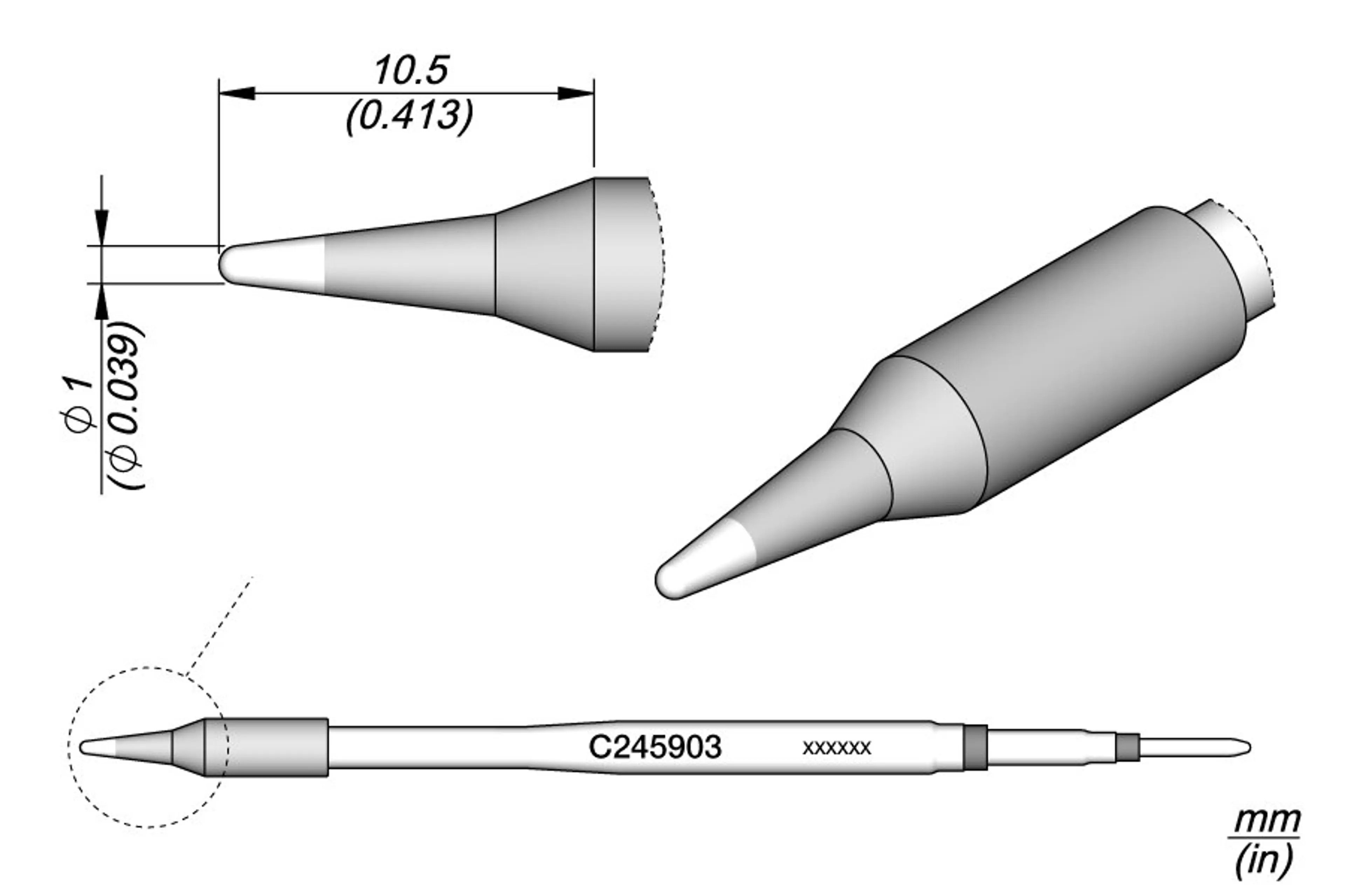 C245903 | Cartridge, Conical Ø1.0 S1