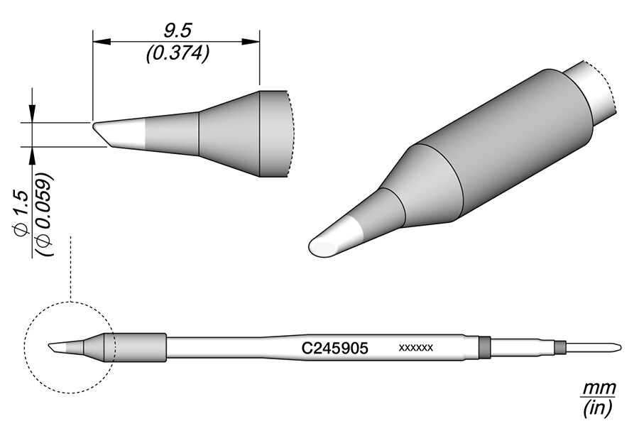 C245905 | Cartridge, Bevel Ø1.5 image 1
