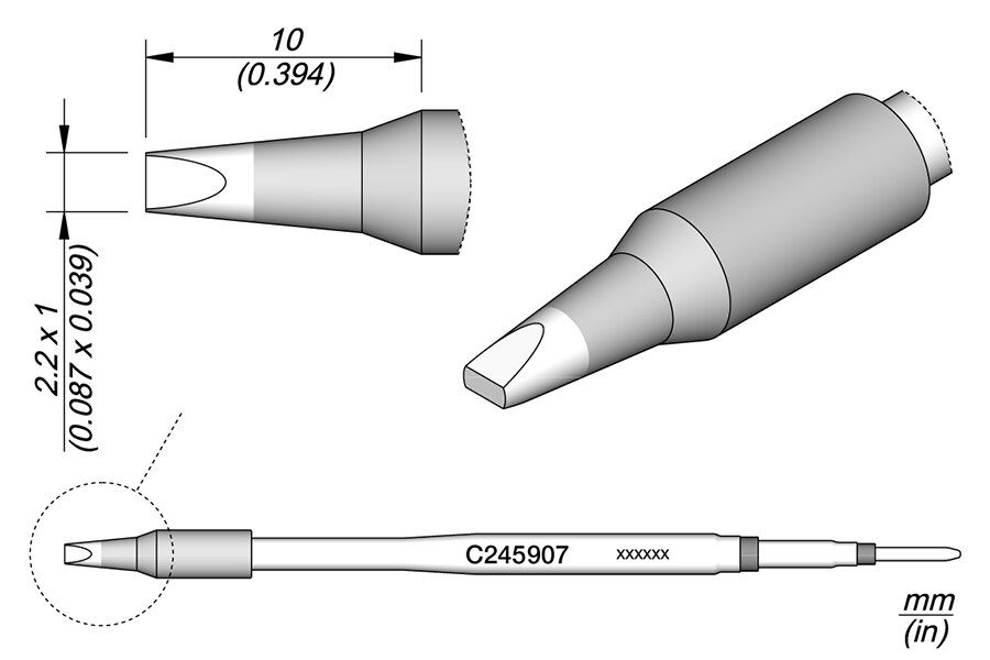 C245907 | Cartridge, Chisel 2.2 x 1 image 1