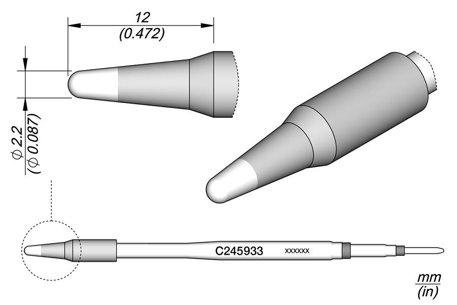 C245933 | Cartridge, Conical Ø2.2 image 1