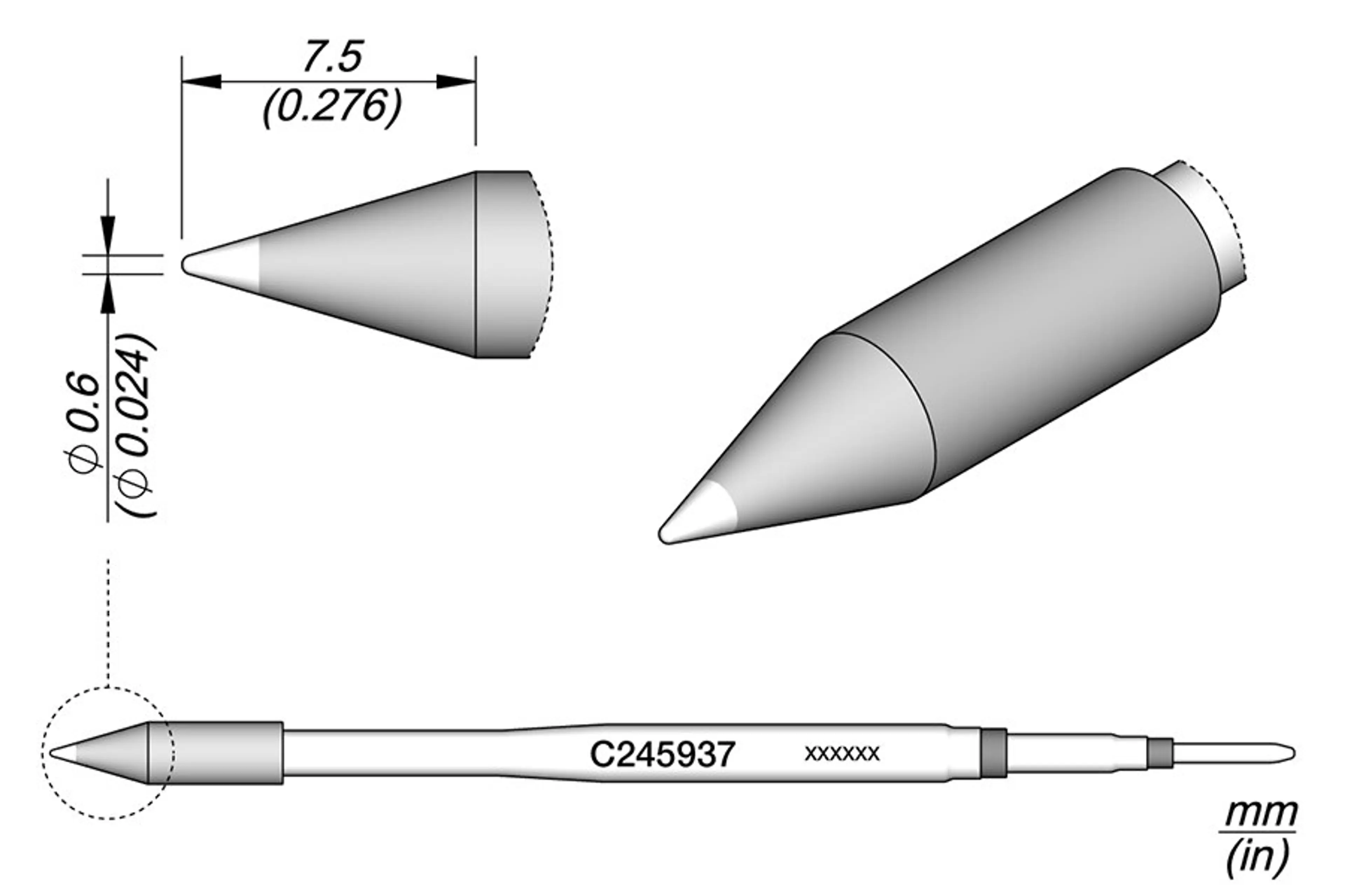 C245937 | Cartridge, Conical Ø0.6 HT