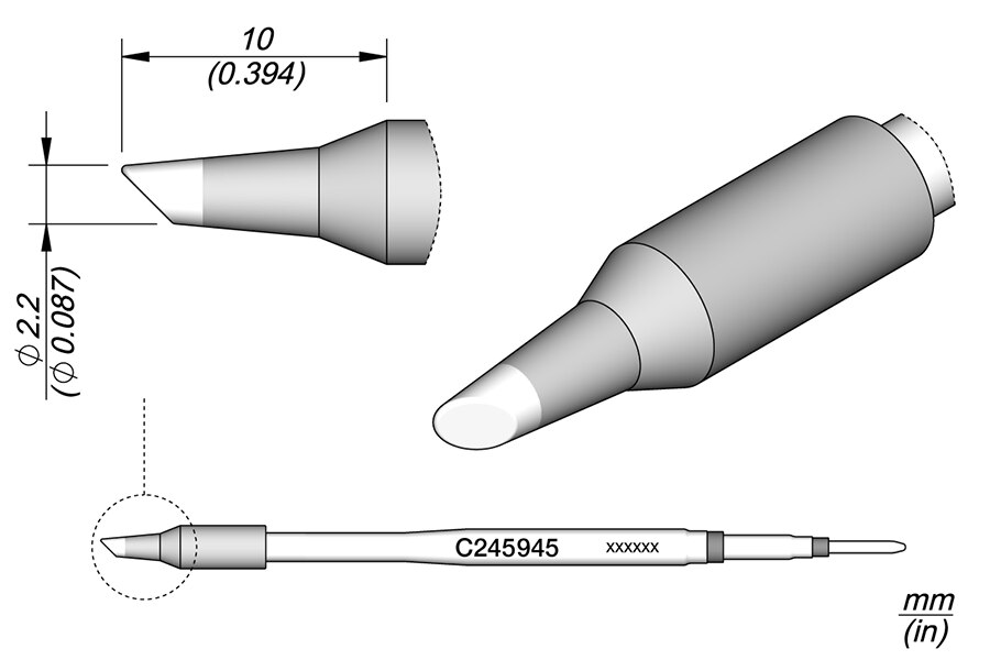C245945 | Cartridge, Bevel Ø2.2 image 1
