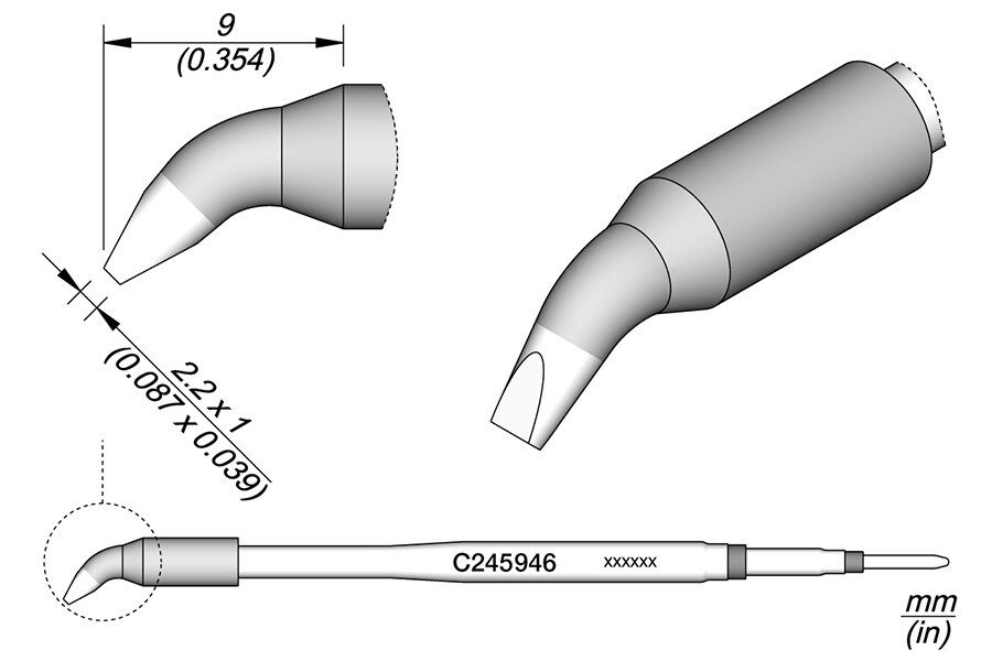 C245946 | Cartridge, Bent 2.2 x 1.0 image 1