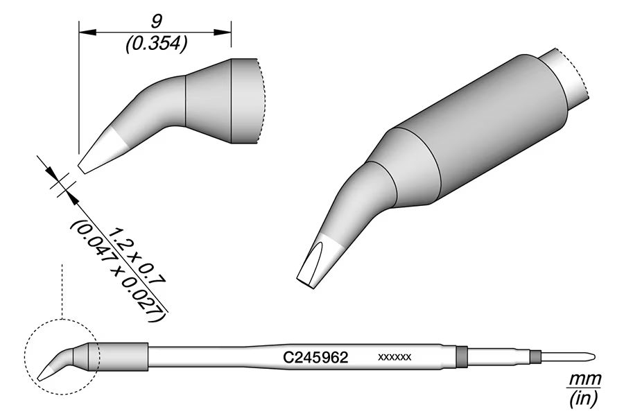 C245962 | Cartridge, Bent 1.2 x 0.7 image 1