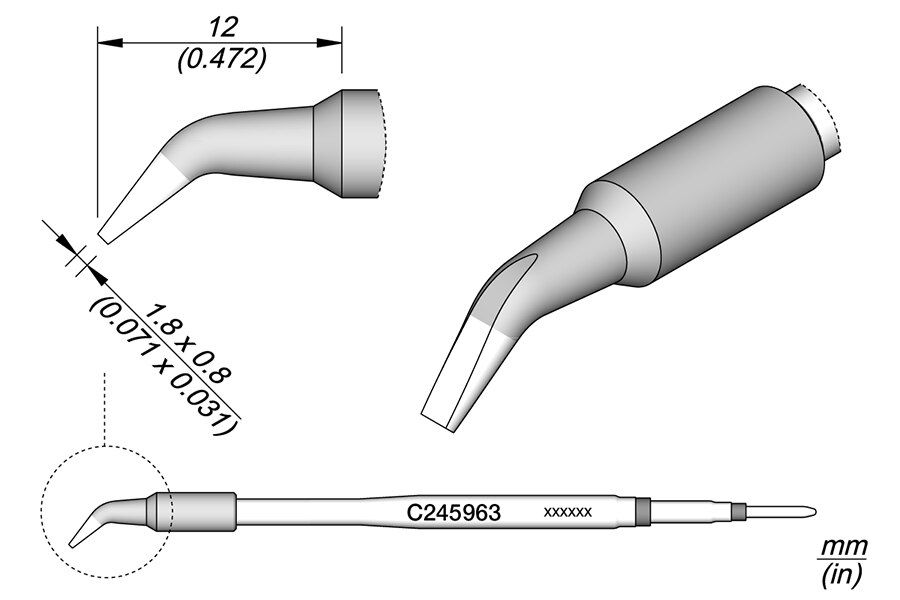 C245963 | Cartridge, Bent 1.8 x 0.8 image 1