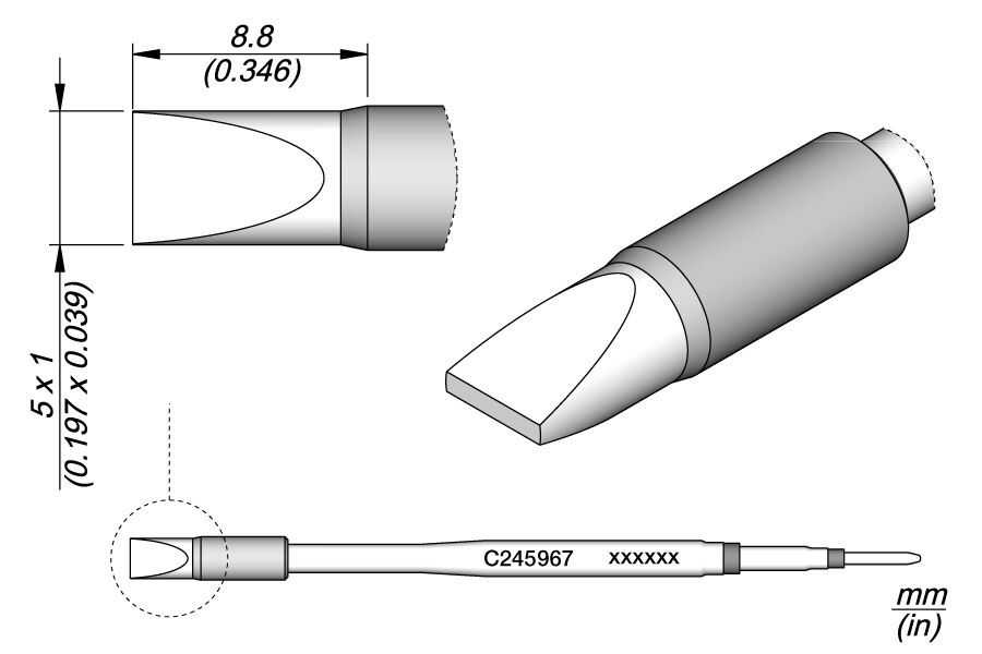 C245967 | Cartridge C245 Chisel 5X1 HT image 1