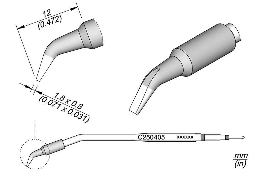 C250405 | Cartridge, Bent 1.8 x 0.8 image 1