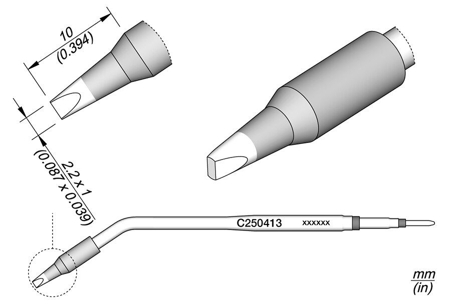 C250413 | Cartridge, Chisel 2.2 x 1 S2 image 1