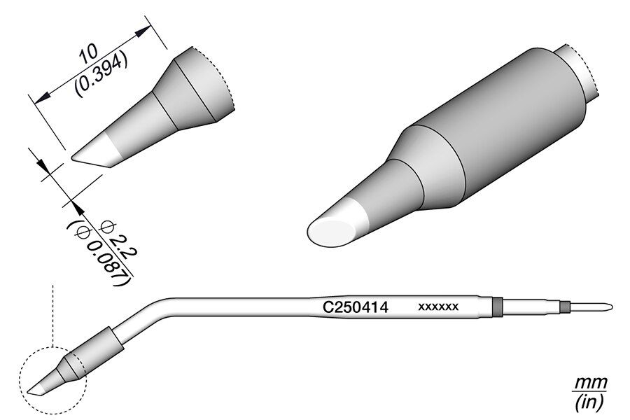 C250414 | Cartridge, Bevel Ø2.2 image 1