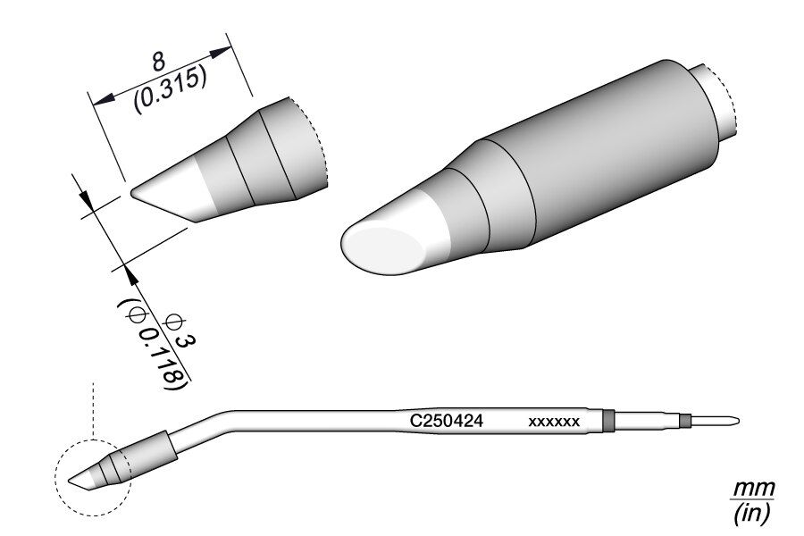C250424 | Cartridge Bevel Ø3 image 1