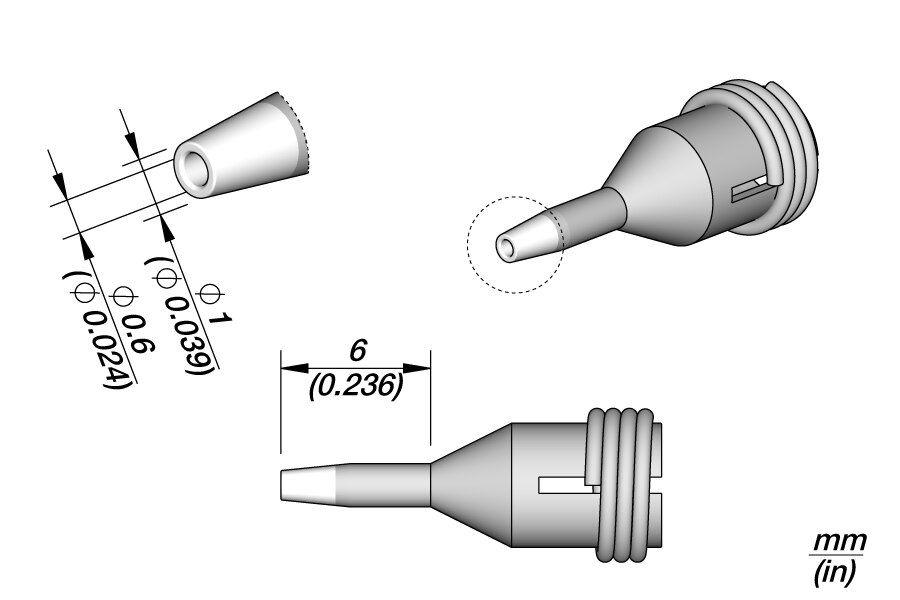 C360001 | Microdesoldering Tip Ø0.6 image 1